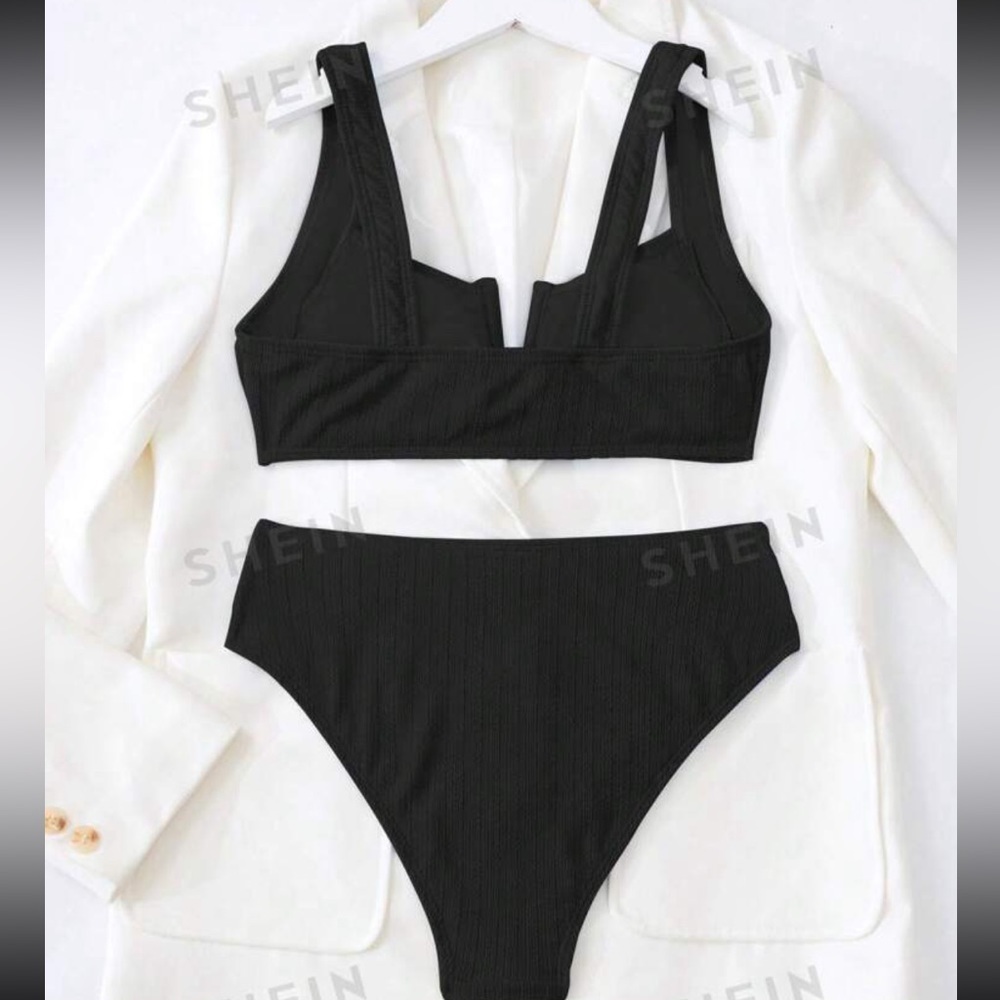 Shein Swim High Waisted Bikini Swimsuit- NWOT- - Picture 4 of 5